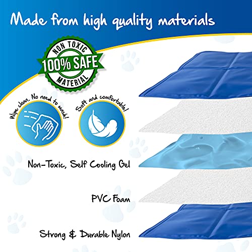PawPride The SelfCooling Pet Mat Pad PressureActivated Cool Gel Technology Help Your Dog