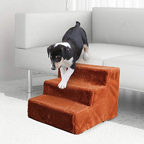 NAMSAN Dog Steps Cat Stairs Easy Assembly Pet Stairs with Washable
