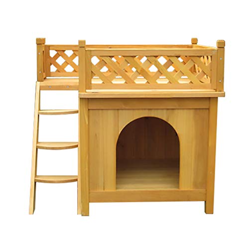 Puppy House Wooden little Dog House Deluxe Pet Home Indoor/Outdoor Wood